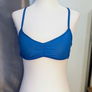 Aerie Blue Bikini Top with V-Neck and Spaghetti Straps